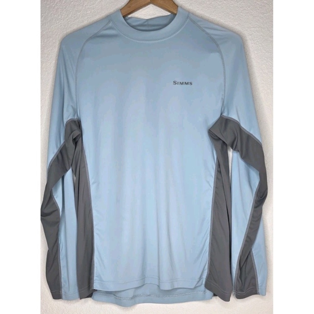 Simms Fishing Solarflex Plus Sport‎ Crew Men M Soft 50UPF Outdoor Boat Beach
